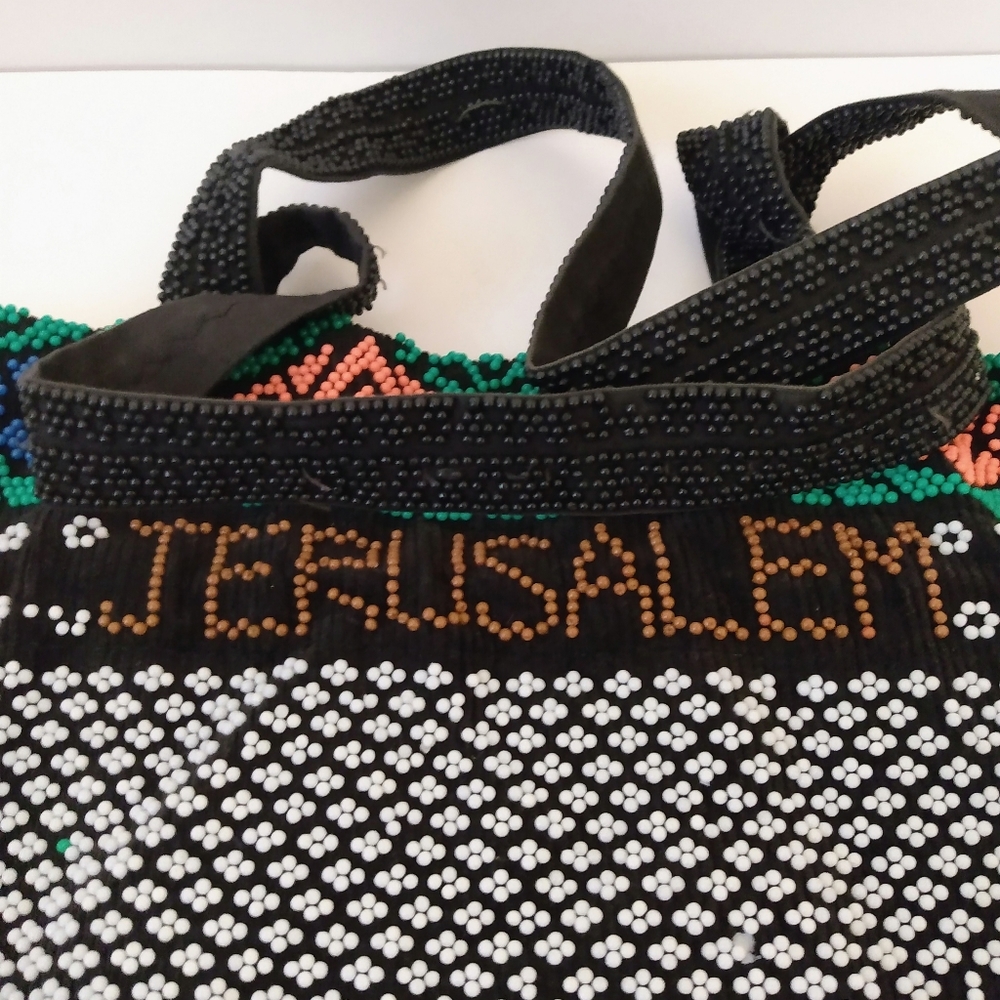 Jerusalem Beaded Drawstring Double Beaded Handle … - image 4